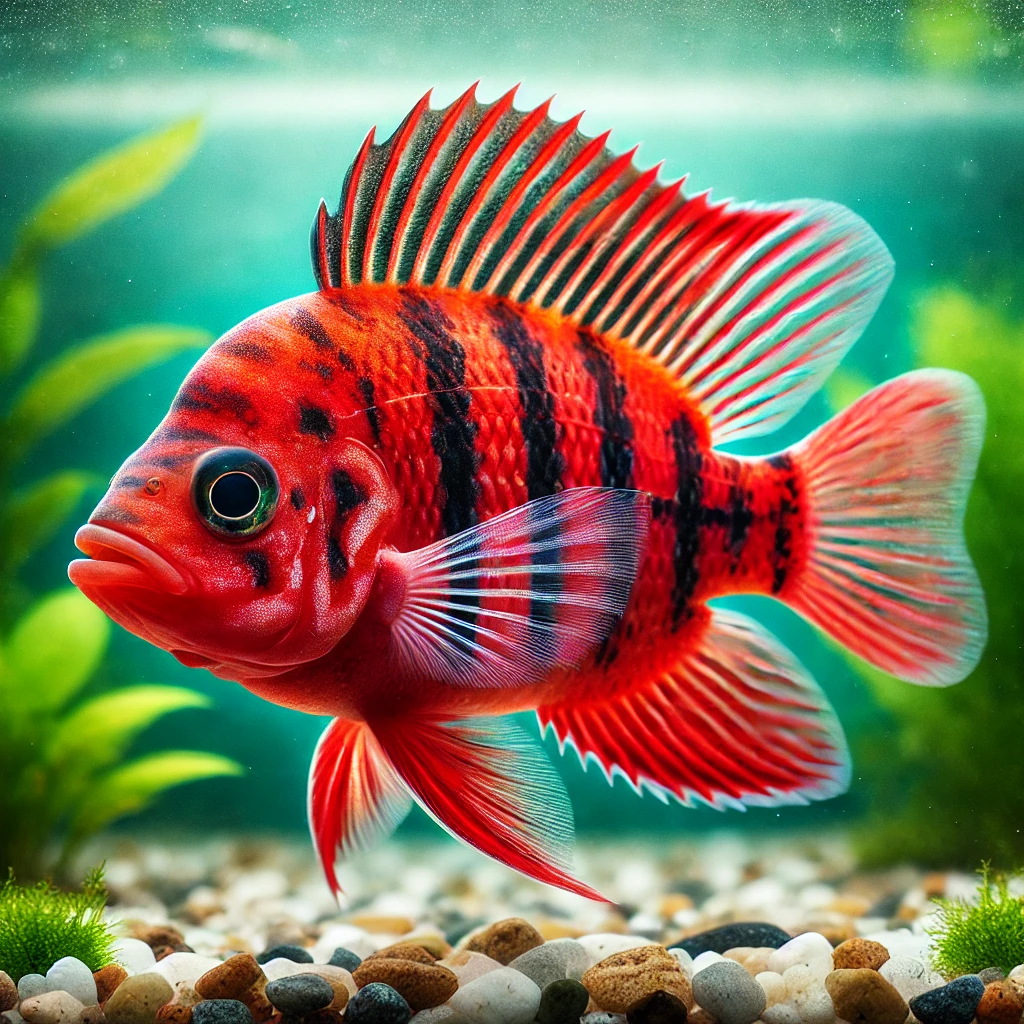 Barbus tetrazona rouge Червена Суматра