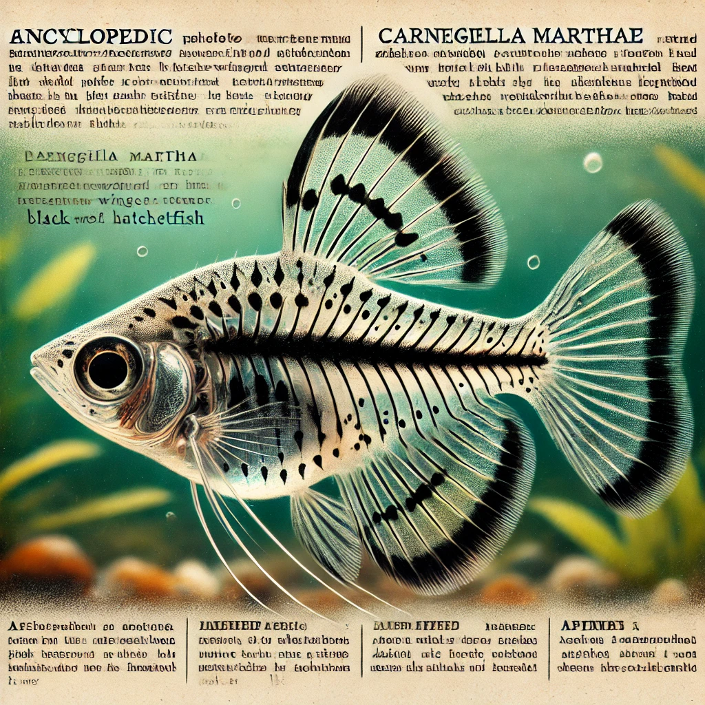 Carnegiella marthae Черни крила крила риба