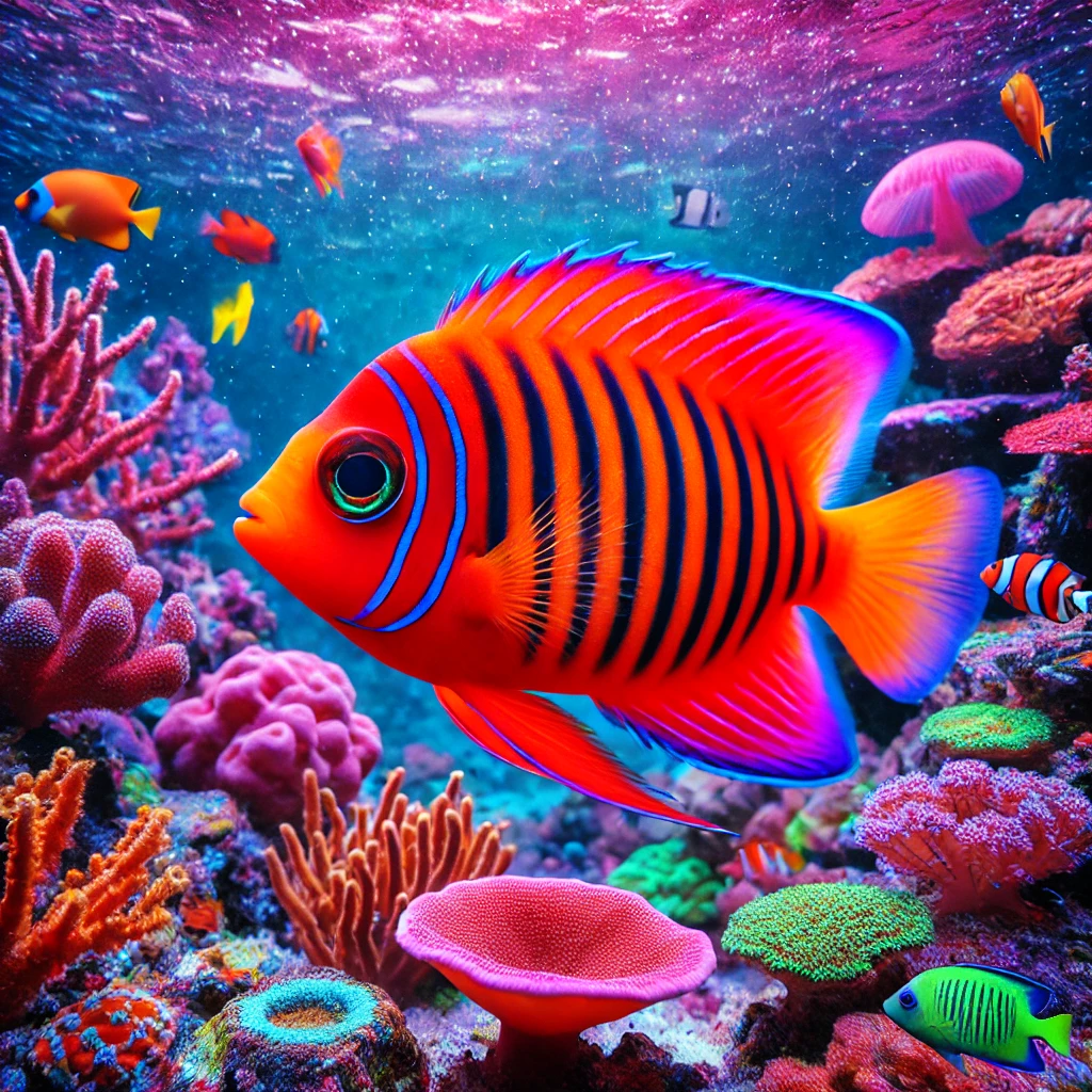 Centropyge loriculus Пламтящ