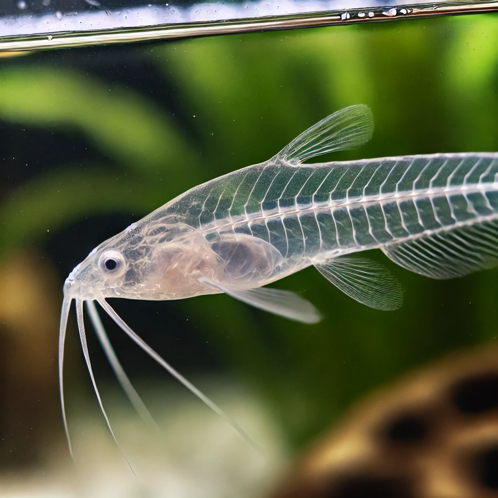 Kryptopterus bicirrhis Стъклен сом