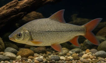 Distichodus noboli (Червени перки Distichodus)