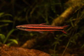 Nannostomus mortenthaleri (Корален червен молив)