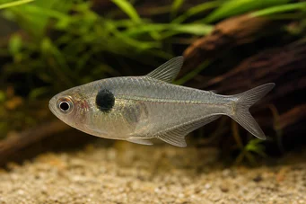 Phenacogaster megalostictus (Голяма петна стъклена тетра)