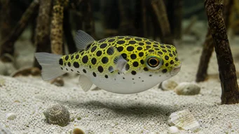 Tetraodon nigroviridis Зелен тетродон