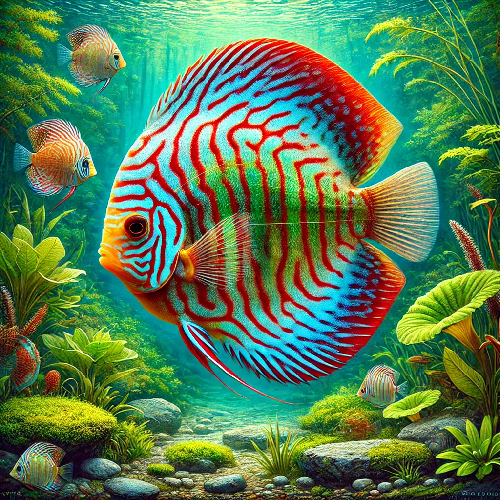 Symphysodon aequifasciatus haraldi (Син дискус)